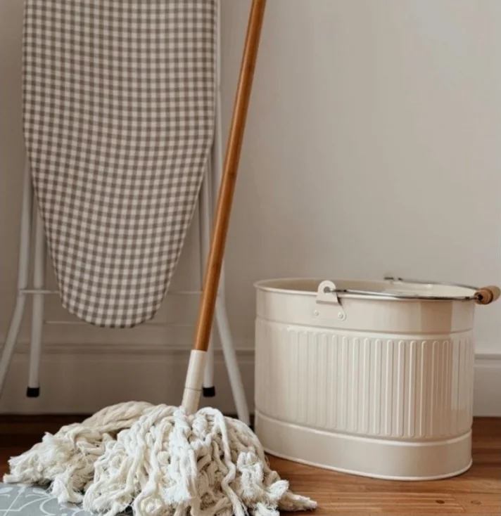 Mop and bucket in a laundry